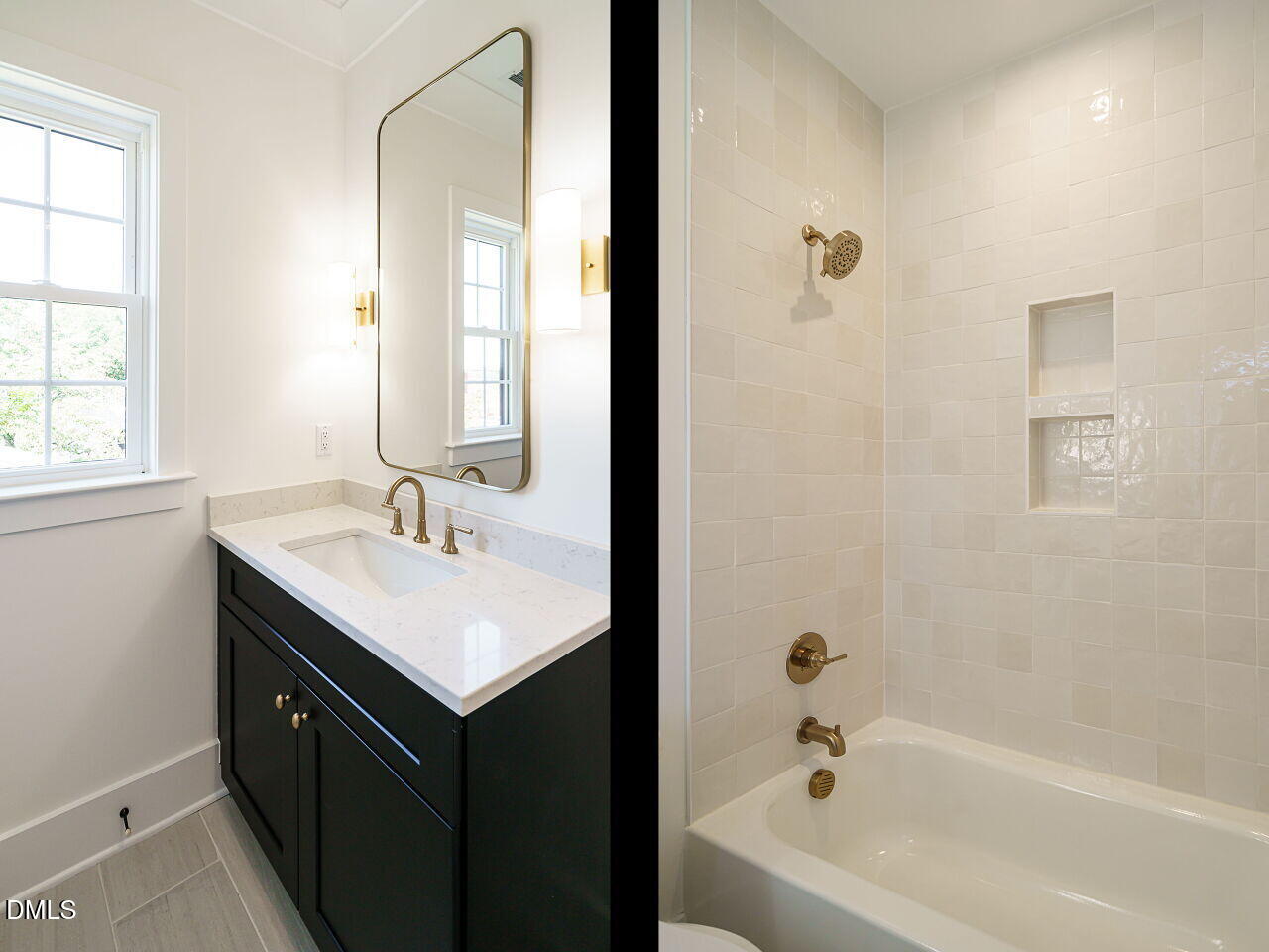 627 Georgetown Road Raleigh, NC 27608 - Photo 40 of 44 a bathroom with a tub sink and mirror