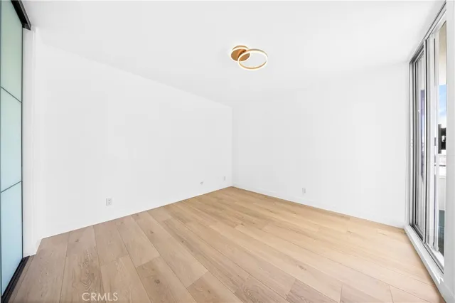 a view of a room with a window