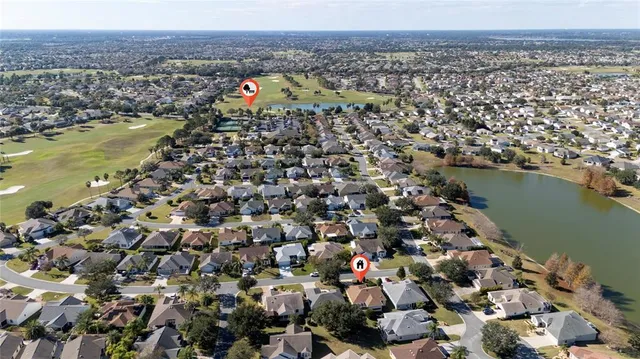 an aerial view of multiple house