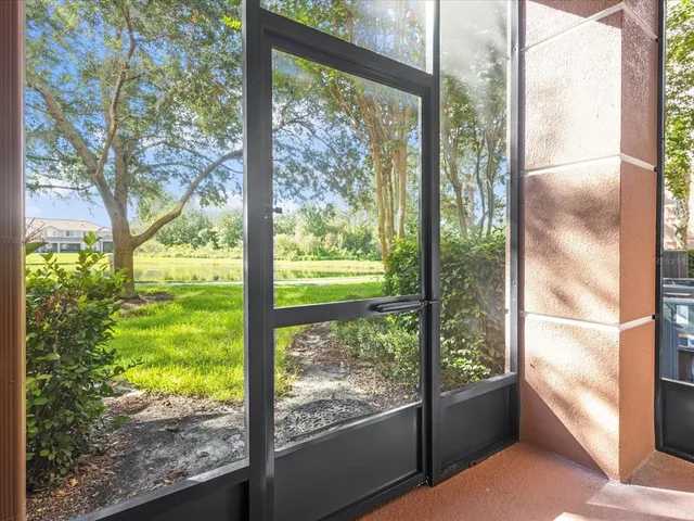 a view of yard with tree and green space