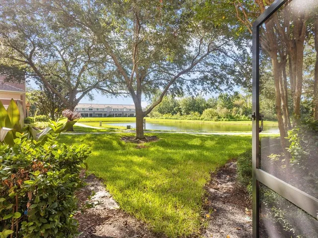 a view of a city with a lake