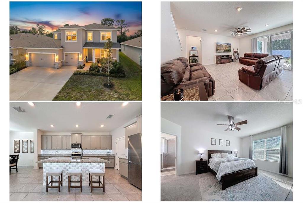 3797 Autumn Amber Dr Spring Hill Spring Hill, FL 34609 - Photo 1 of 44 a view of living room kitchen with furniture and a chandelier