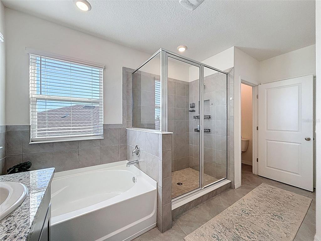 3797 Autumn Amber Dr Spring Hill Spring Hill, FL 34609 - Photo 24 of 44 a bathroom with a shower a bathtub and a shower