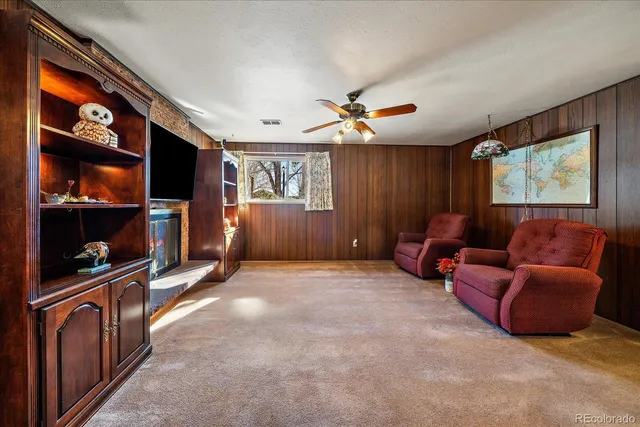 a view of a livingroom with a flat screen tv