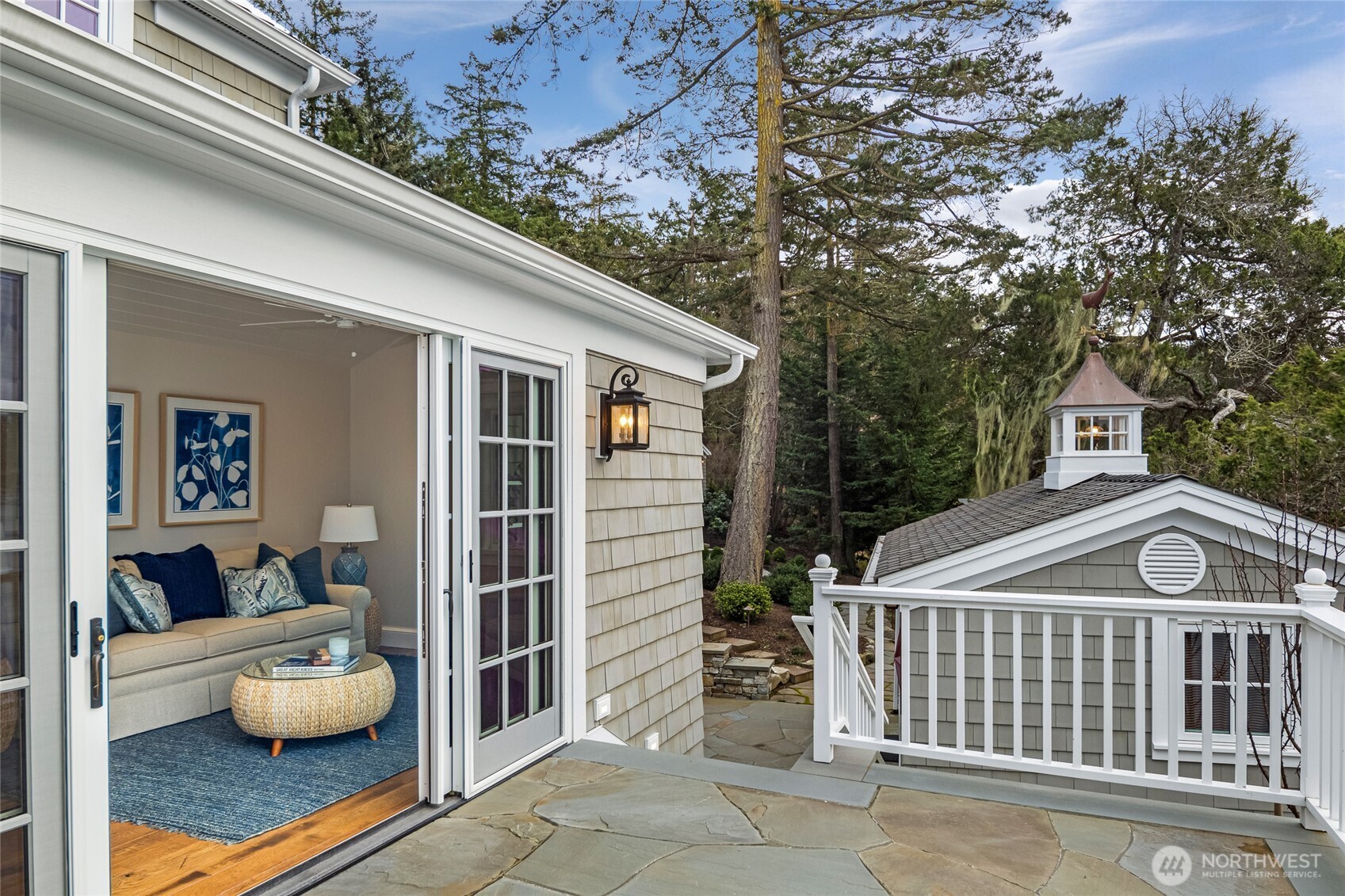 95 Laurel Point Lane Friday Harbor, WA 98250 - Photo 17 of 40 a front view of a house with outdoor seating and plants