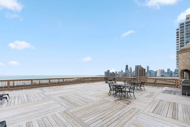 a view of a terrace with sitting area