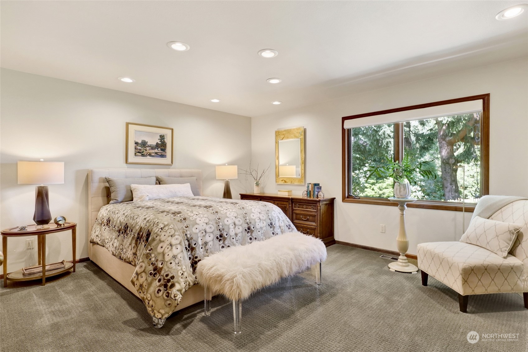1261 Central Road Everson, WA 98247 - Photo 25 of 40 a spacious bedroom with a bed and a large window