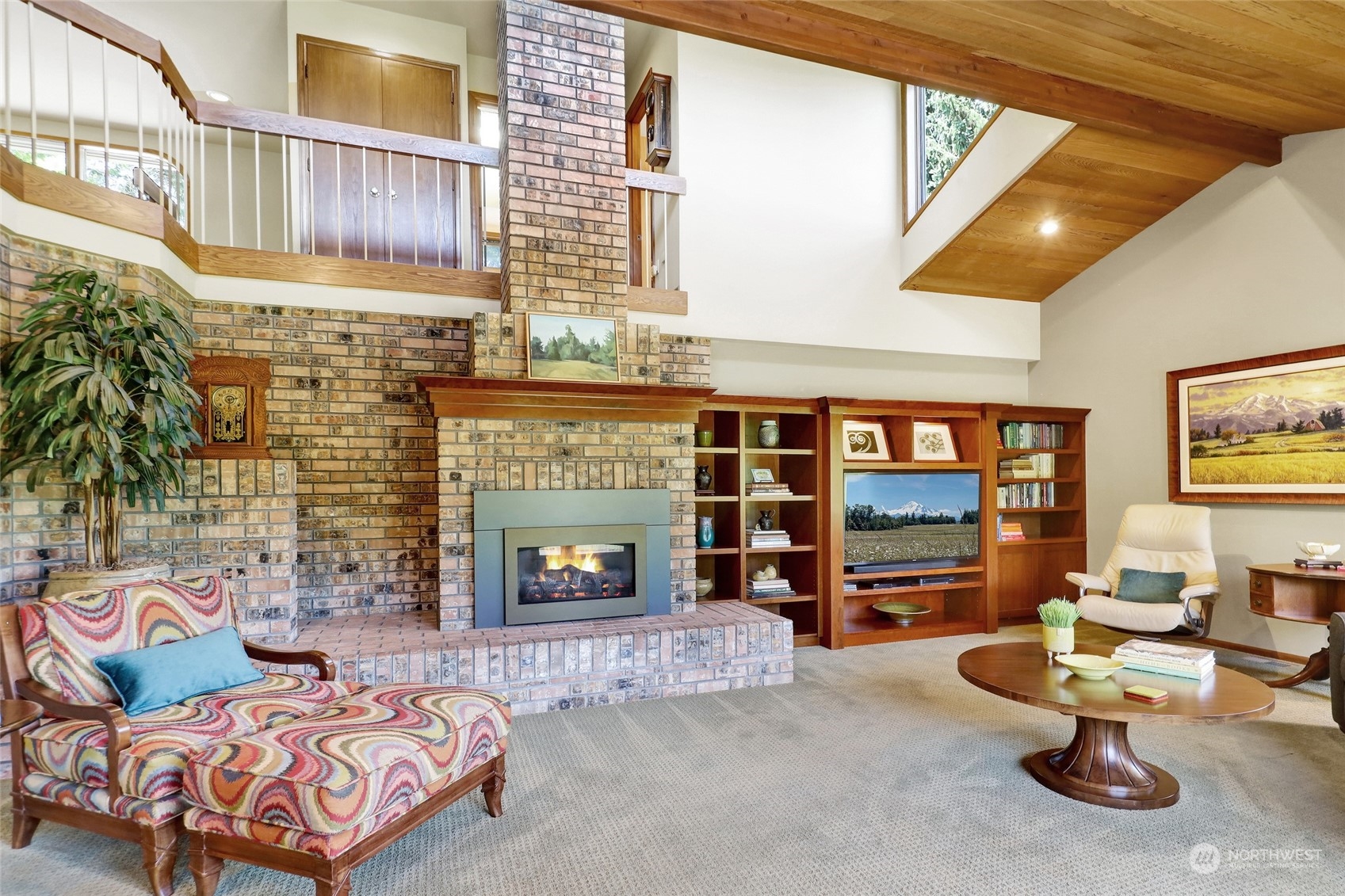 1261 Central Road Everson, WA 98247 - Photo 8 of 40 a living room with furniture and a fireplace