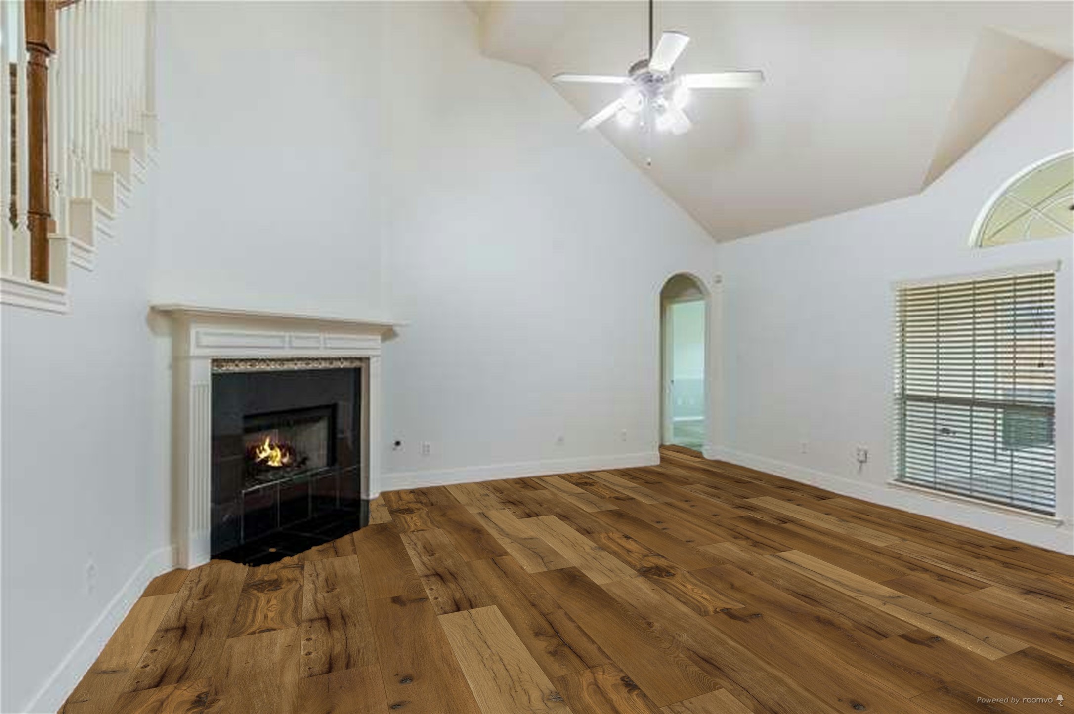 8106 Cove Timbers Lane Tomball, TX 77375 - Photo 6 of 27 Large family room with soaring ceilings and gas fireplace.