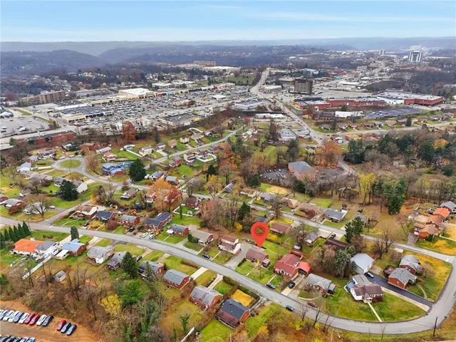 an aerial view of a city