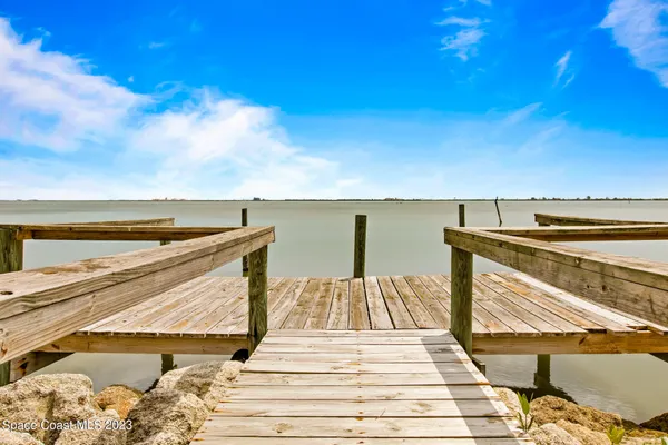 a view of a lake with a mountain in the background