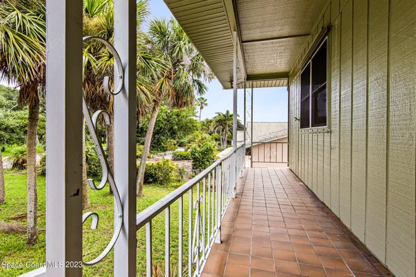 a view of a balcony