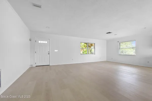 an empty room with a window