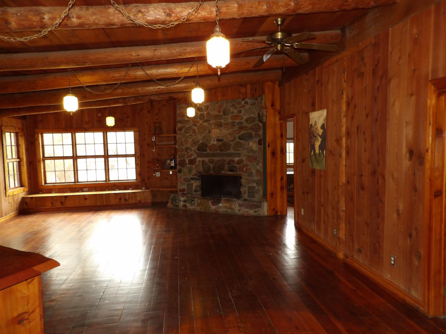 44001 Dunlap Road Miramonte, CA 93641 - Photo 15 of 91 a view of empty room with wooden floor and fan