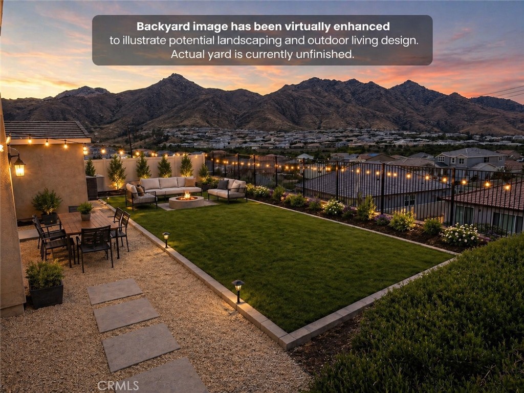 7483 Sage Scrub Road Riverside, CA 92507 - Photo 27 of 33 a view of a house with a garden and sitting area