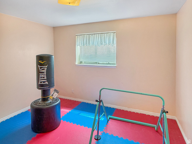 1716 Sagewood Road Price, UT 84501 - Photo 40 of 73 Exercise area featuring baseboards and carpet floors