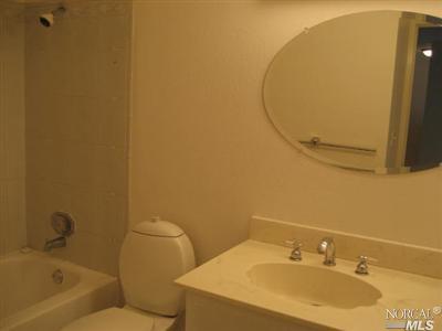 365 Eden Roc Drive Sausalito, CA 94965 - Photo 7 of 8 a bathroom with a sink and a mirror