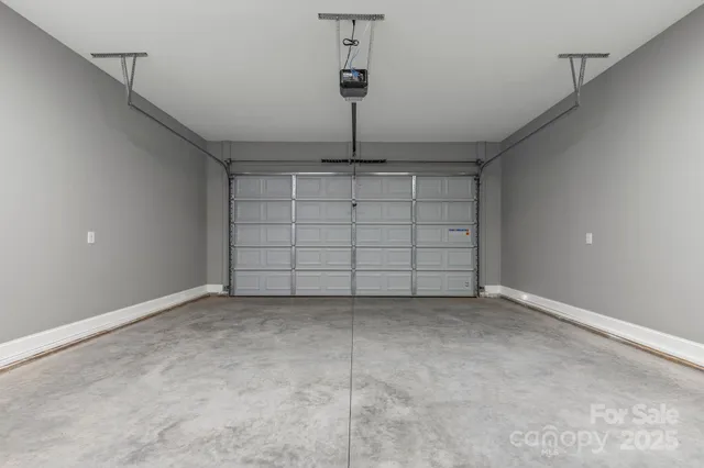 a view of a garage