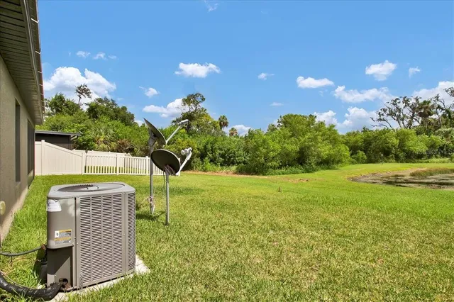 a house view with a backyard space