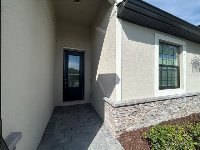 a view of a door of the house