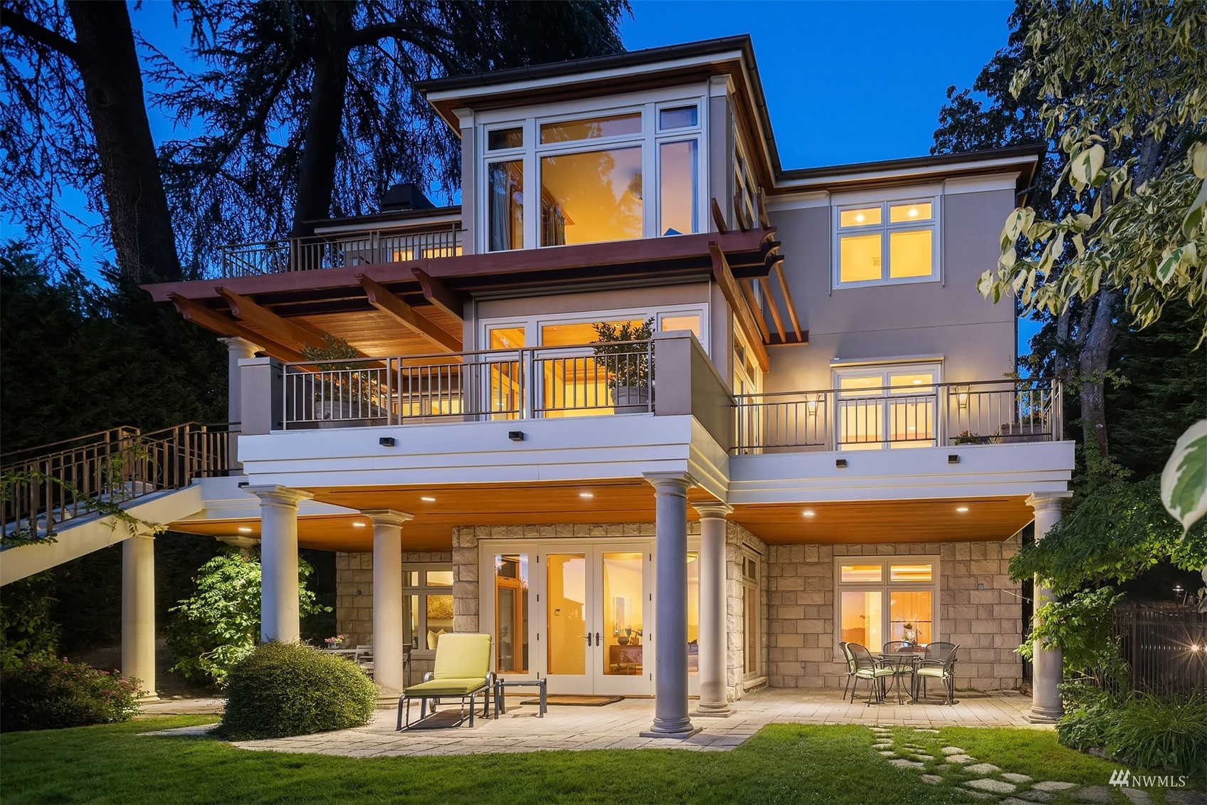 3235 Evergreen Point Road Medina, WA 98039 - Photo 15 of 39 a view of a building with a porch