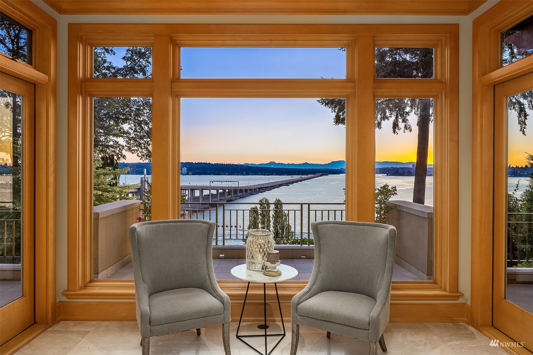 3235 Evergreen Point Road Medina, WA 98039 - Photo 8 of 39 a balcony with furniture and outdoor view