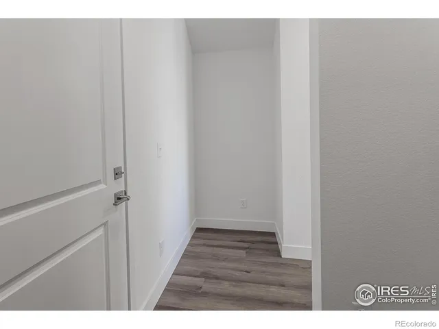 a view of small space with racks on the wall