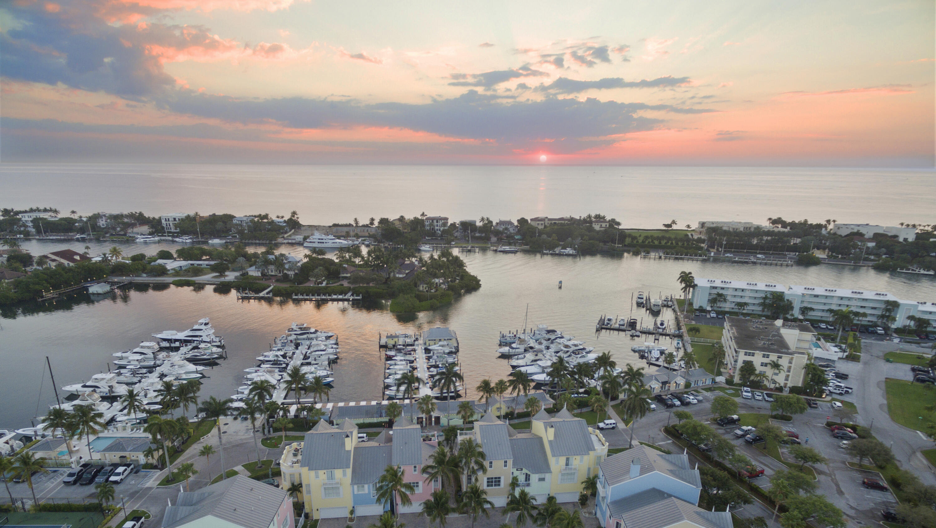 2875 Marina Circle Lighthouse Point, FL 33064 - Photo 46 of 47 Sunrise Aerial view looking East