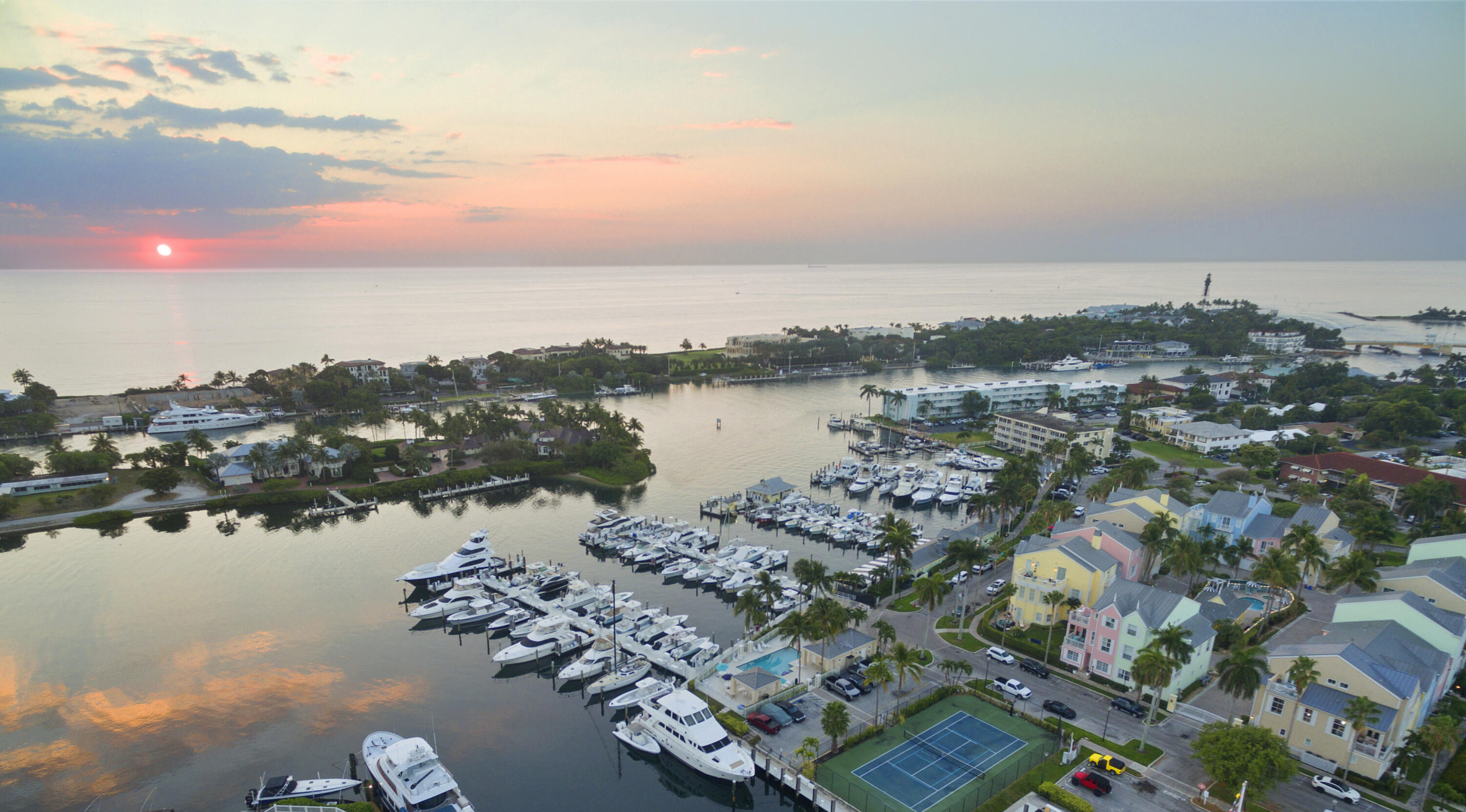 2875 Marina Circle Lighthouse Point, FL 33064 - Photo 47 of 47 Sunrise Aerial view looking Southeast