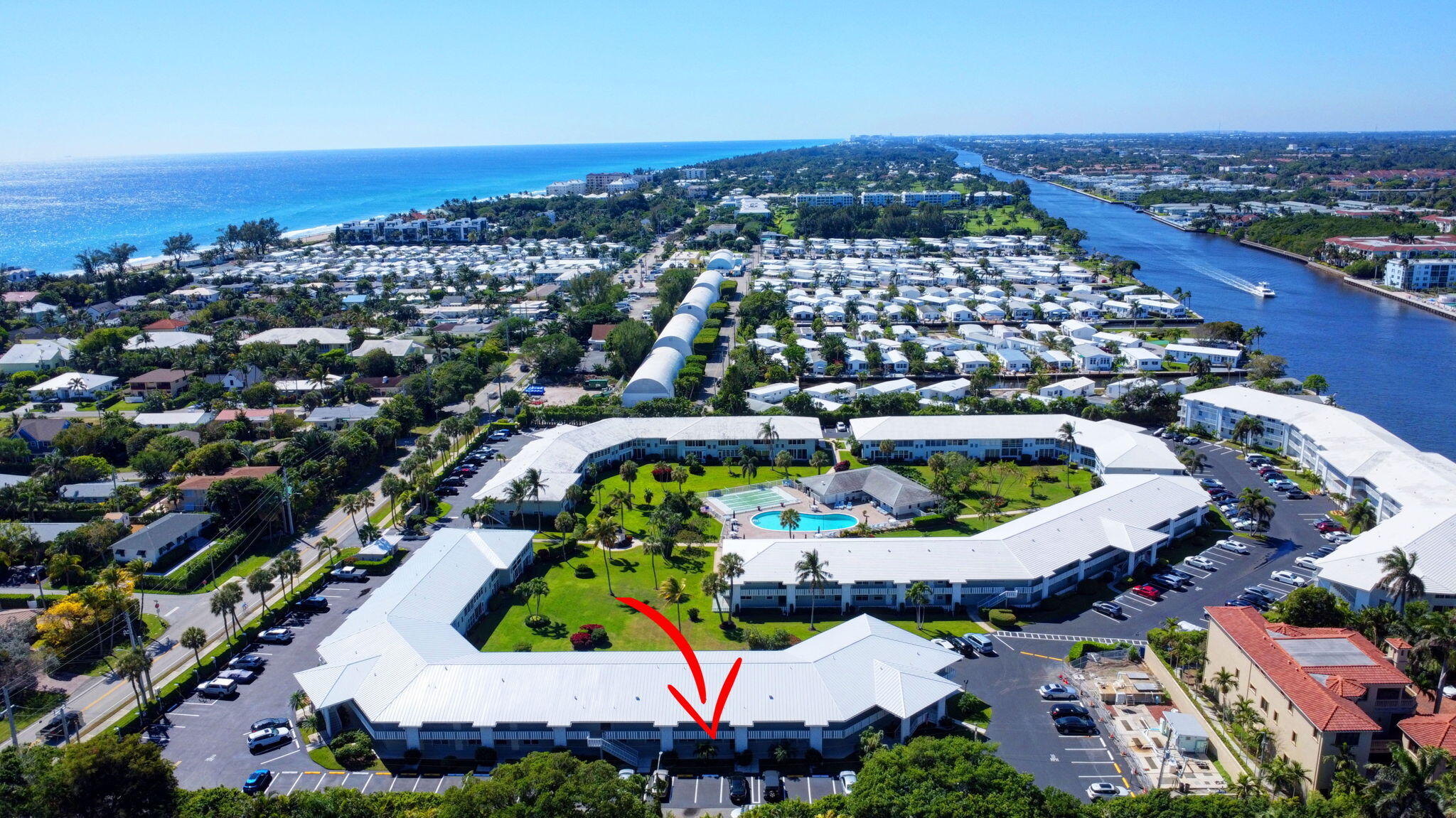 5550 North Ocean Boulevard, Unit 114 Ocean Ridge, FL 33435 - Photo 30 of 54 an aerial view of multiple house