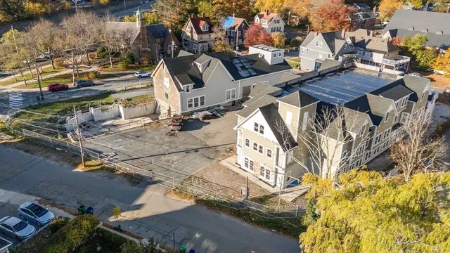 an aerial view of multiple house