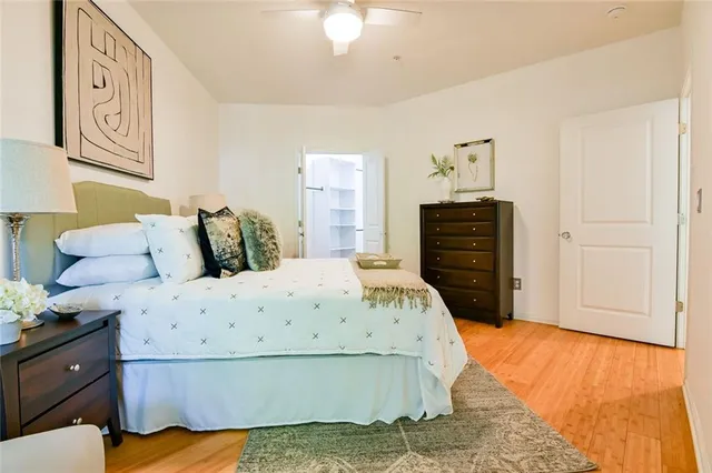 a view of a livingroom with furniture and wooden floor