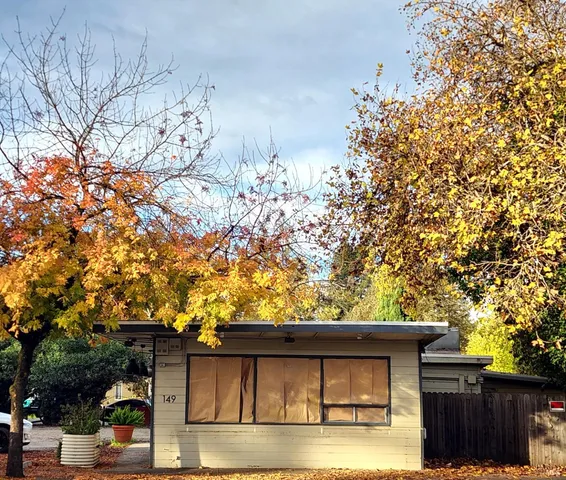 a view of house that has a tree