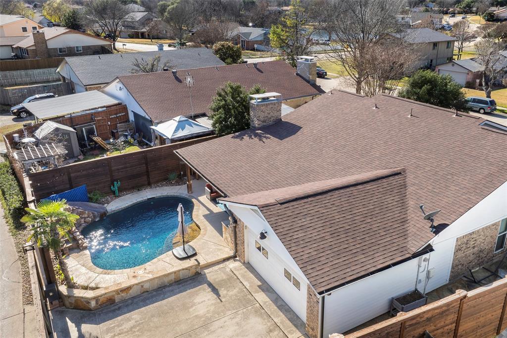 5810 Galaxie Road Garland, TX 75044 - Photo 24 of 33 an aerial view of a house roof deck
