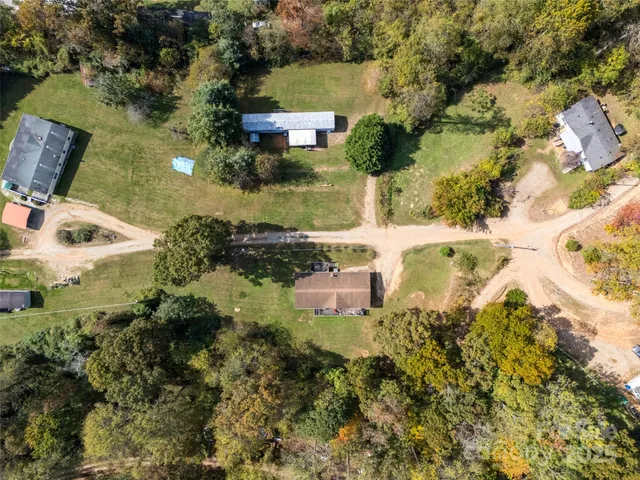 a view of a garden with a slide