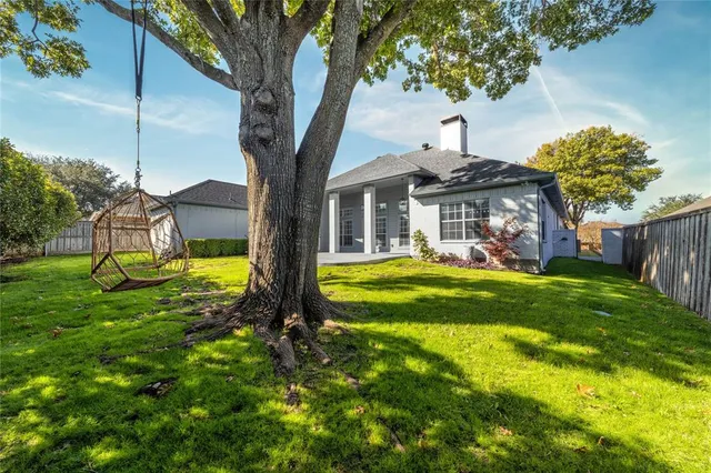 a view of a house with a backyard
