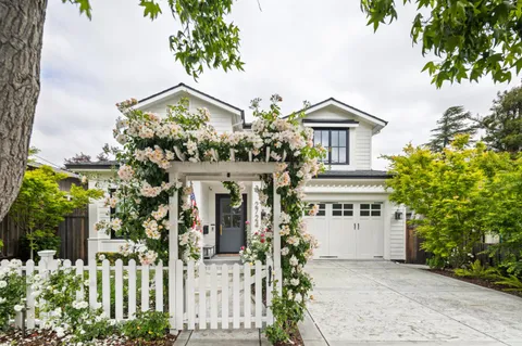 front view of a house with a small yard