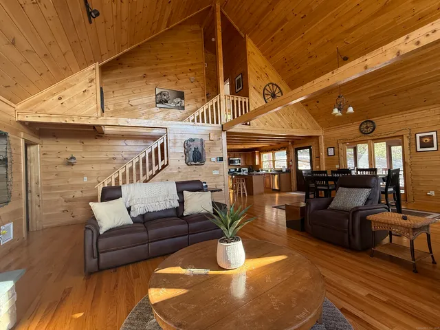 a outdoor living space with furniture