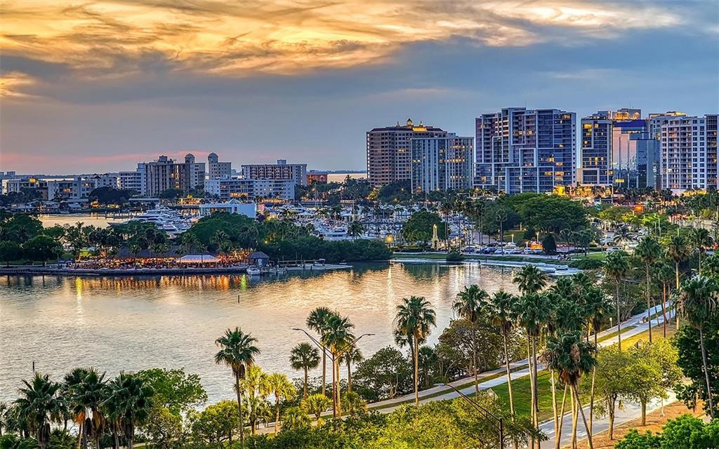 301 Quay Commons, Unit 1011 Sarasota, FL 34236 - Photo 43 of 75 a view of a city with tall buildings