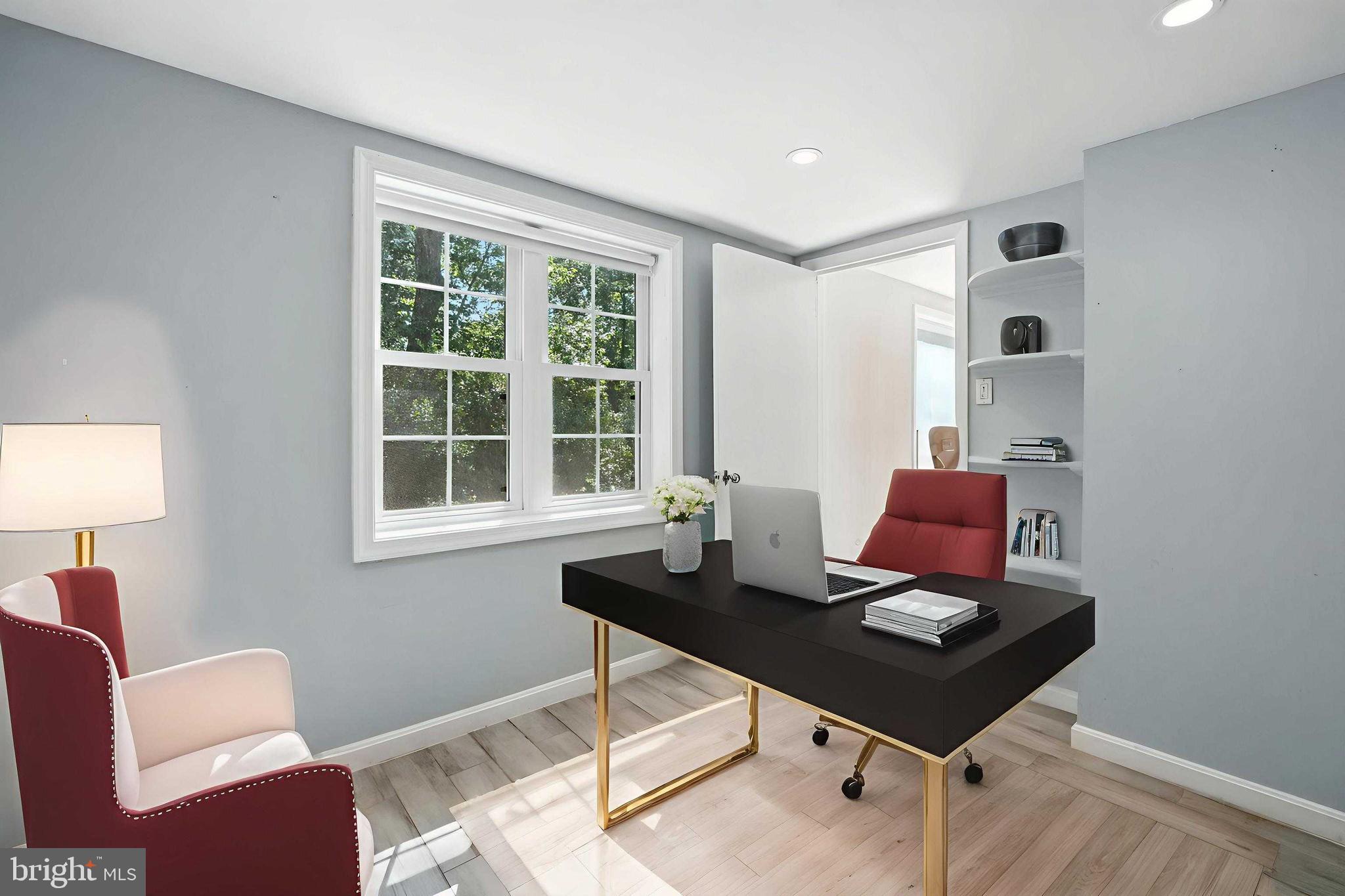 5206 Easton Drive Springfield, VA 22151 - Photo 27 of 39 a view of a workspace with furniture and a window
