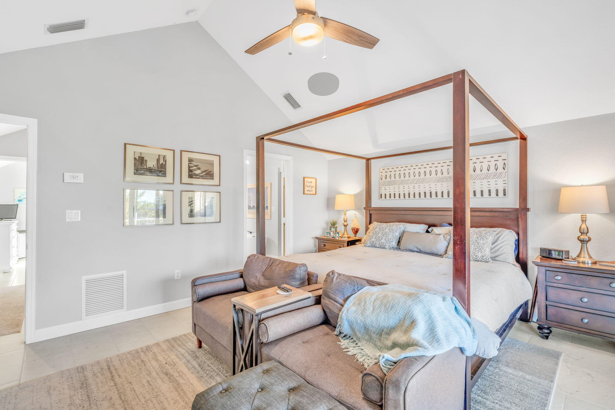 24 Mutiny Place Key Largo, FL 33037 - Photo 30 of 57 a bedroom with a bed window and couch