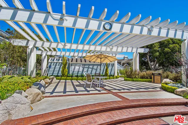 a view of a brick house with many windows