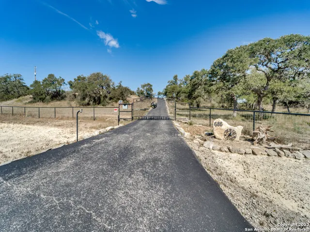 a view of a lake from a yard