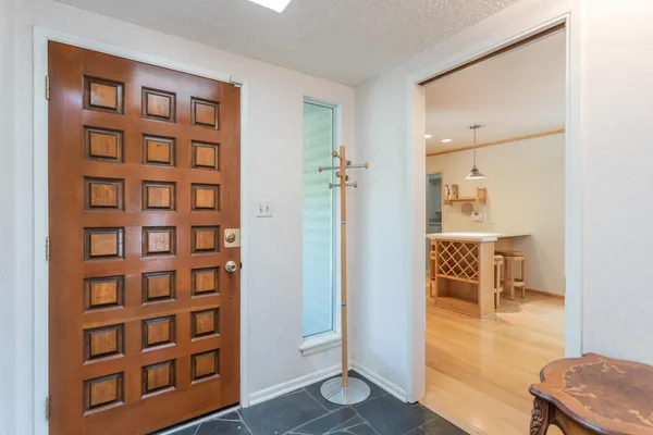 a view of livingroom with furniture and wooden floor