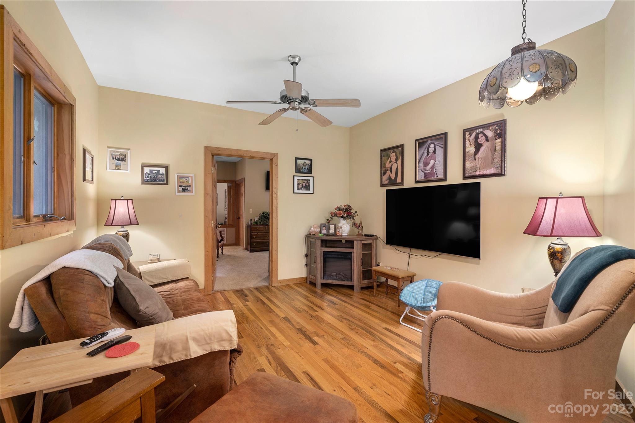 193 Eagle Ridge Clyde, NC 28721 - Photo 14 of 48 a living room with furniture and a flat screen tv