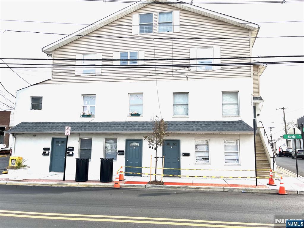 a view of a building entrance
