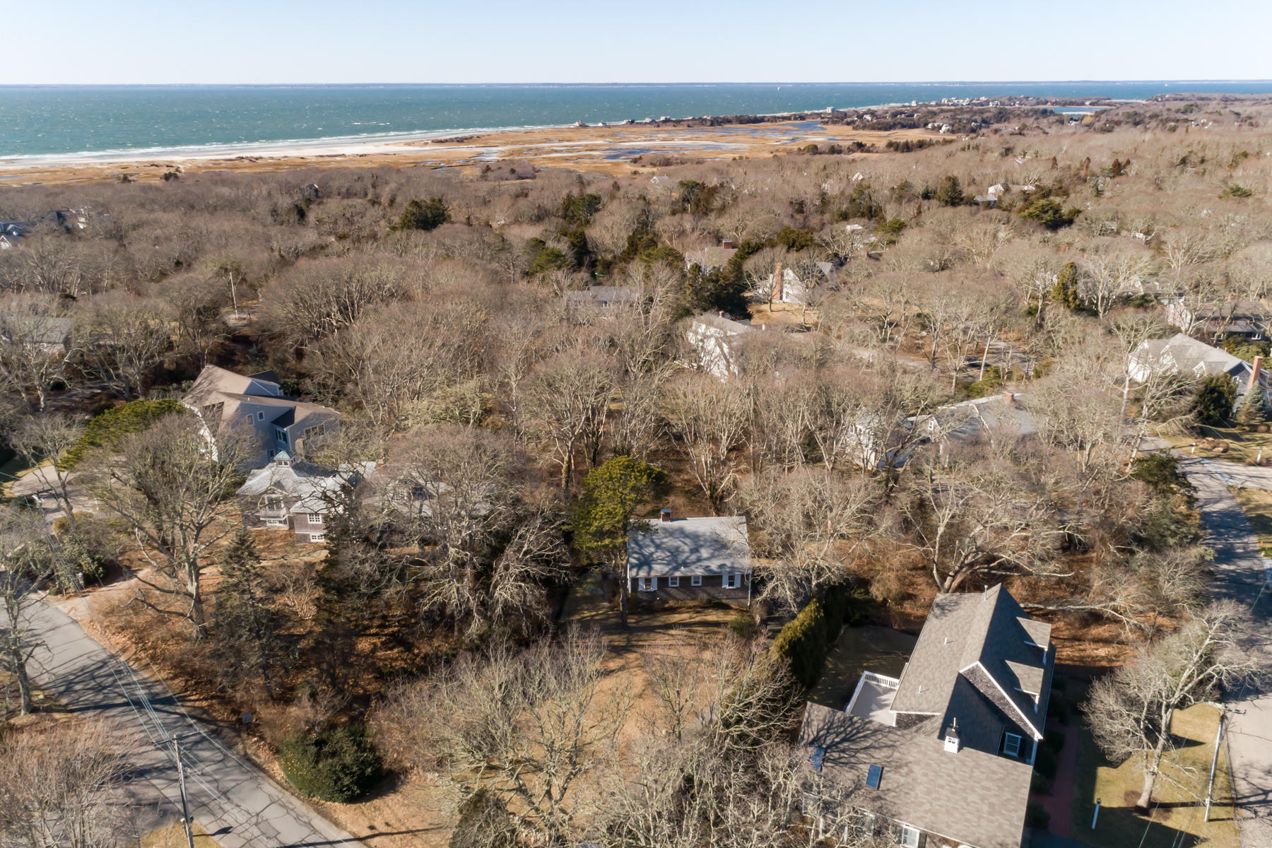 31 Saconesset Road Falmouth, MA 02540 - Photo 19 of 23 aerial showing sipp marsh & house