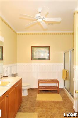 1335 Fox Ridge Easton, PA 18040 - Photo 17 of 25 Master bath with oversized shower and ceiling fan.