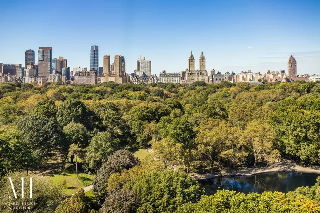 a view of a city with tall buildings