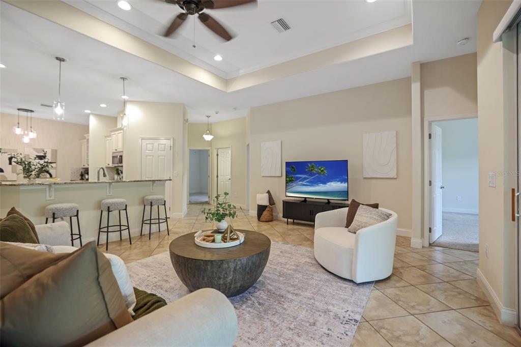27211 Hawks Nest Circle Wesley Chapel, FL 33544 - Photo 19 of 58 a living room with furniture a rug and white walls